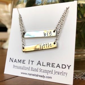 NWT Matching Sorority Big and Little Necklaces